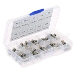 Boîte de fusibles 5x20 - 100 fusibles en 10 valeurs de 0,2A à 15A