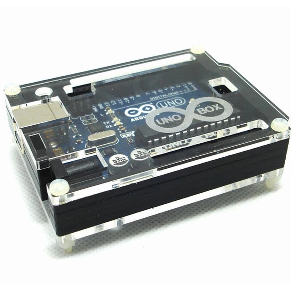 Boîtier de protection en acrylique pour Arduino Uno - Protection et design satkit