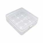 Boîte Support Porte-Piles 4× 18650 Plastique Transparent Stockage Protection