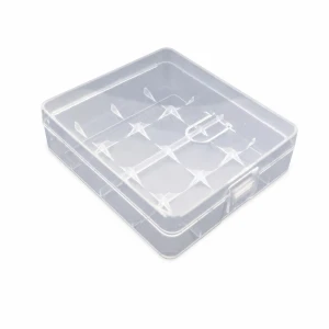Boîte Support Porte-Piles 4× 18650 Plastique Transparent Stockage Protection