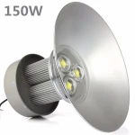 Vista lateral de Campana Industrial Led 150W con diseño en aluminio y luz blanca fría