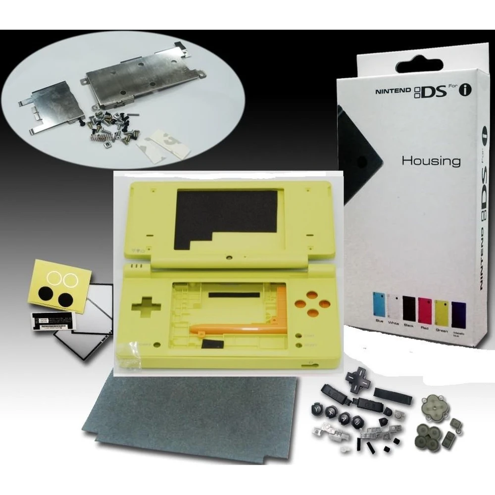 Coque pour Nintendo DSi verte avec boutons et vis inclus