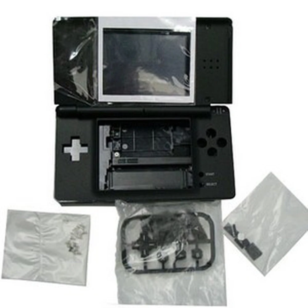 Coque de remplacement Nintendo DS Lite noire pour réparation et tuning