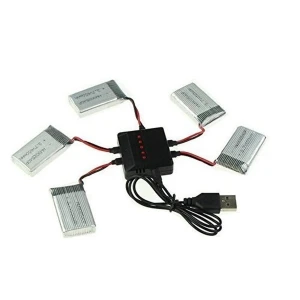 Chargeur USB pour 5 batteries simultanées du quadricoptère Syma X5C et modèles compatibles