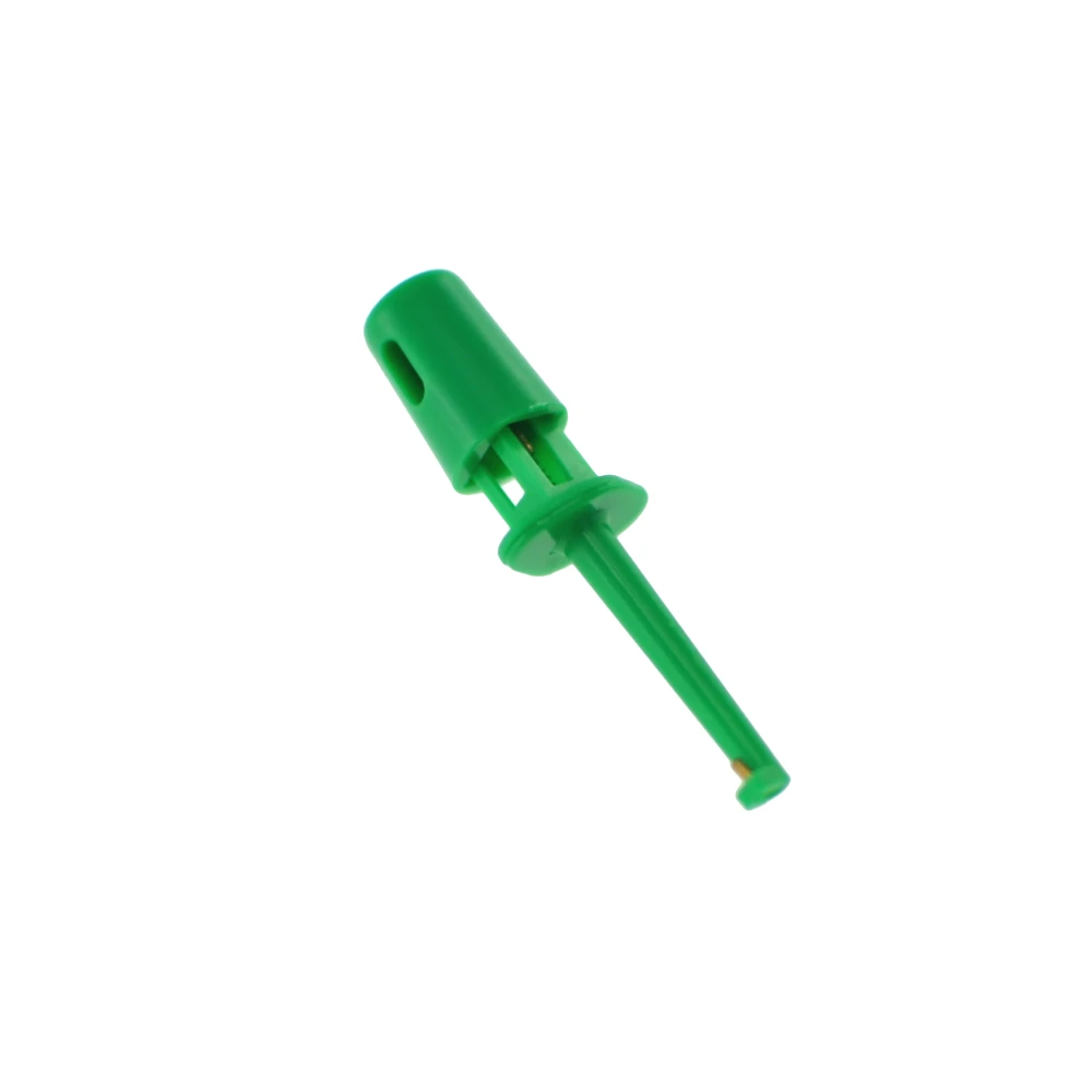 Clip de connexion pour sonde de test verte à crochet simple de 4 cm