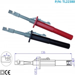 Siglent Pinces crocodile isolées catIII avec connexion banane TL22380 Amass