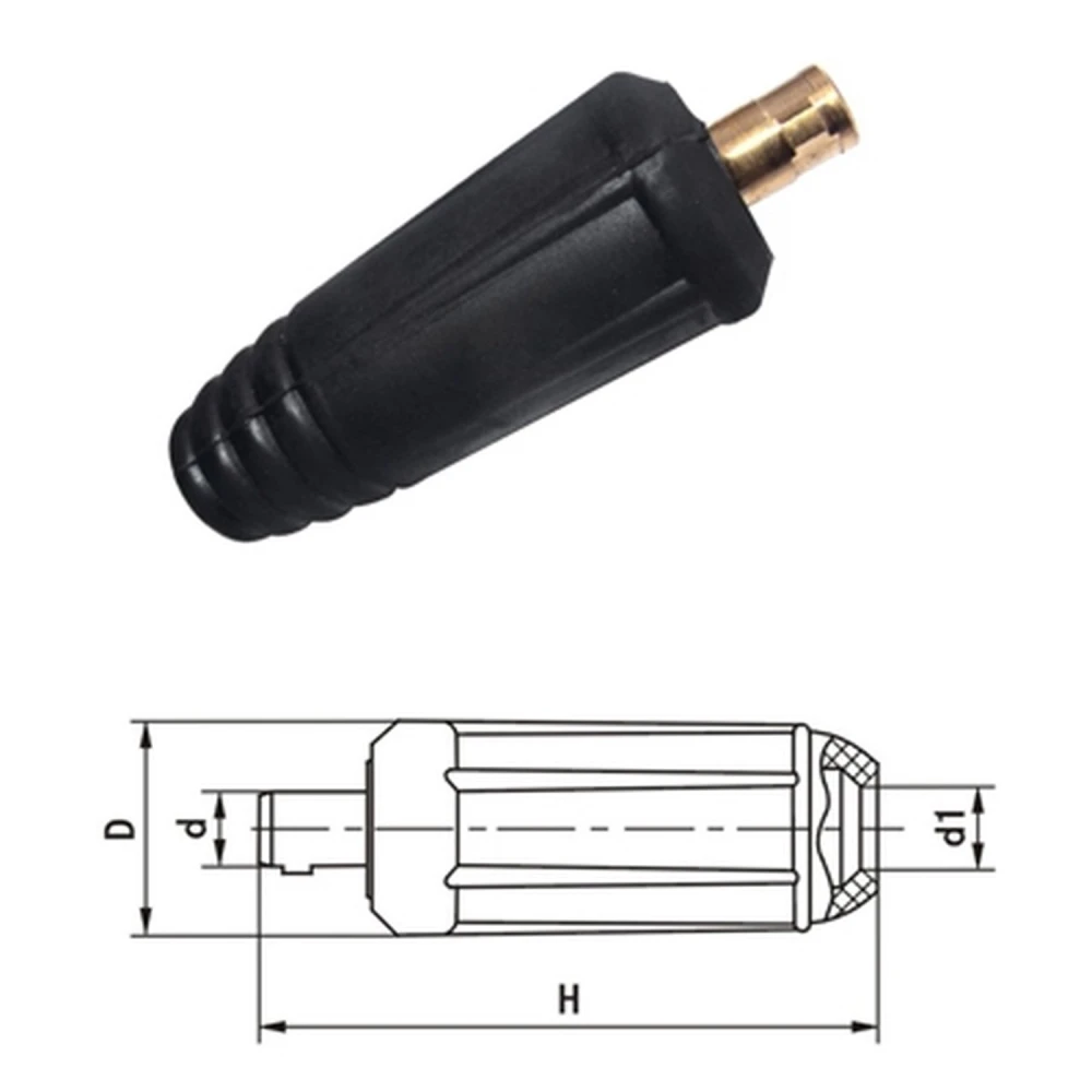 Connecteur aérien mâle 10-25 pour câble de soudage 160-200A Mlink