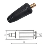 Connecteur aérien mâle 10-25 pour câble de soudage 160-200A Mlink