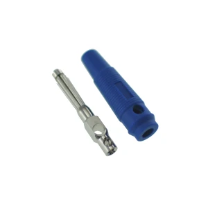 satkit Connecteur banane 4 mm bleu BP4526 pour câbles de mesure et multimètres