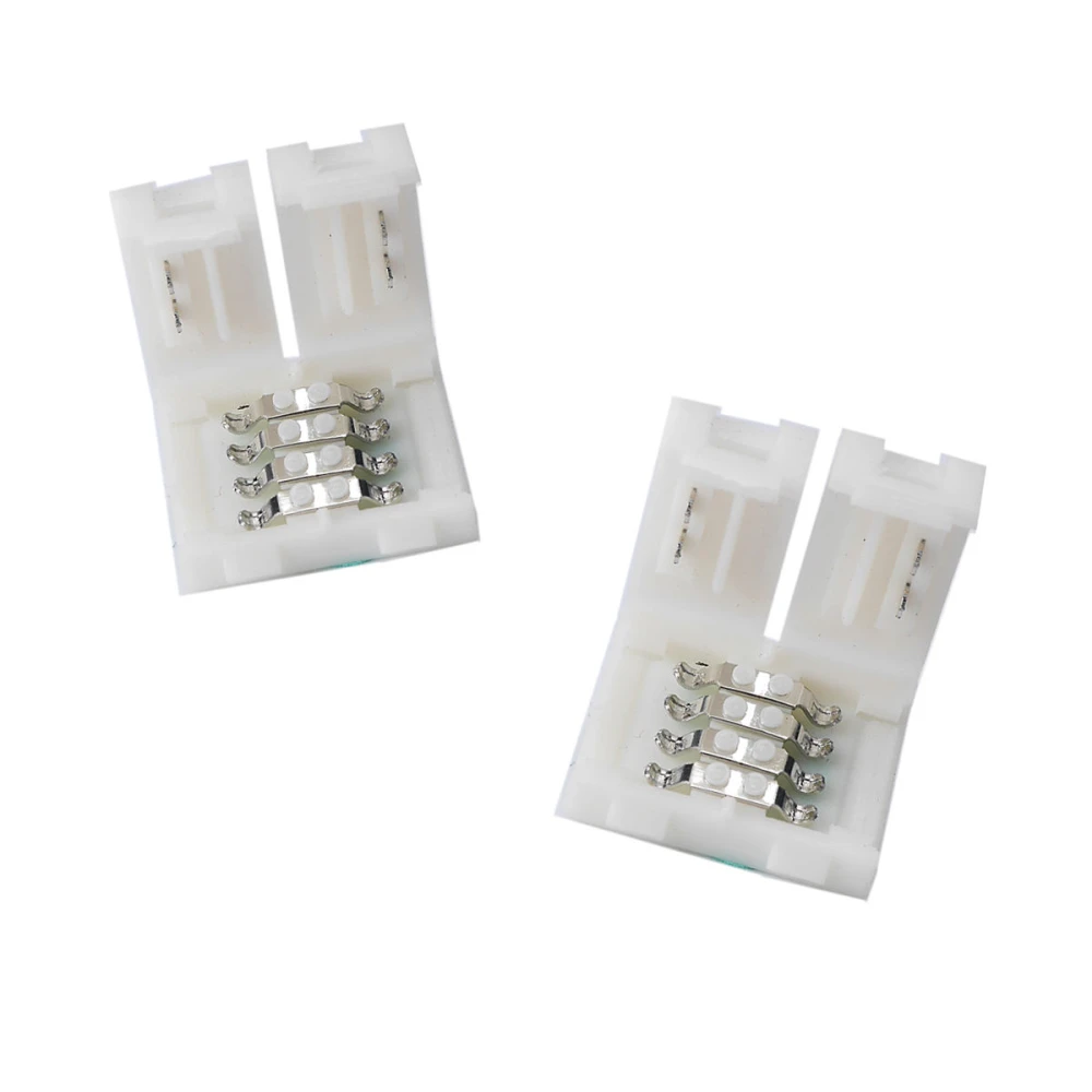 Connecteur clip LED 4 broches 10mm 5050 RGB pour rubans LED