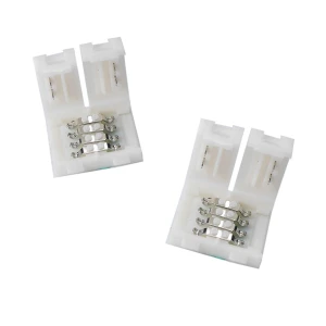 Connecteur clip LED 4 broches 10mm 5050 RGB pour rubans LED