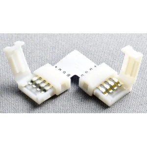 Connecteur LED en L 4 broches 10mm 5050 RGB pour rubans LED YourLed