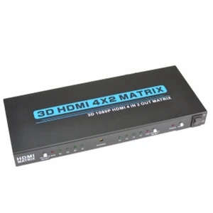 Matrice HDMI 4x2 Full HD 1080p 3D avec télécommande