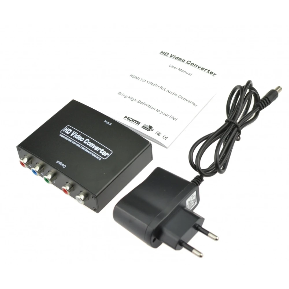 Adaptador HDMI a vídeo componente YPbPr con señal de audio estéreo para TV y proyector