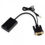 Convertisseur VGA vers HDMI avec audio pour signal vidéo et son intégré