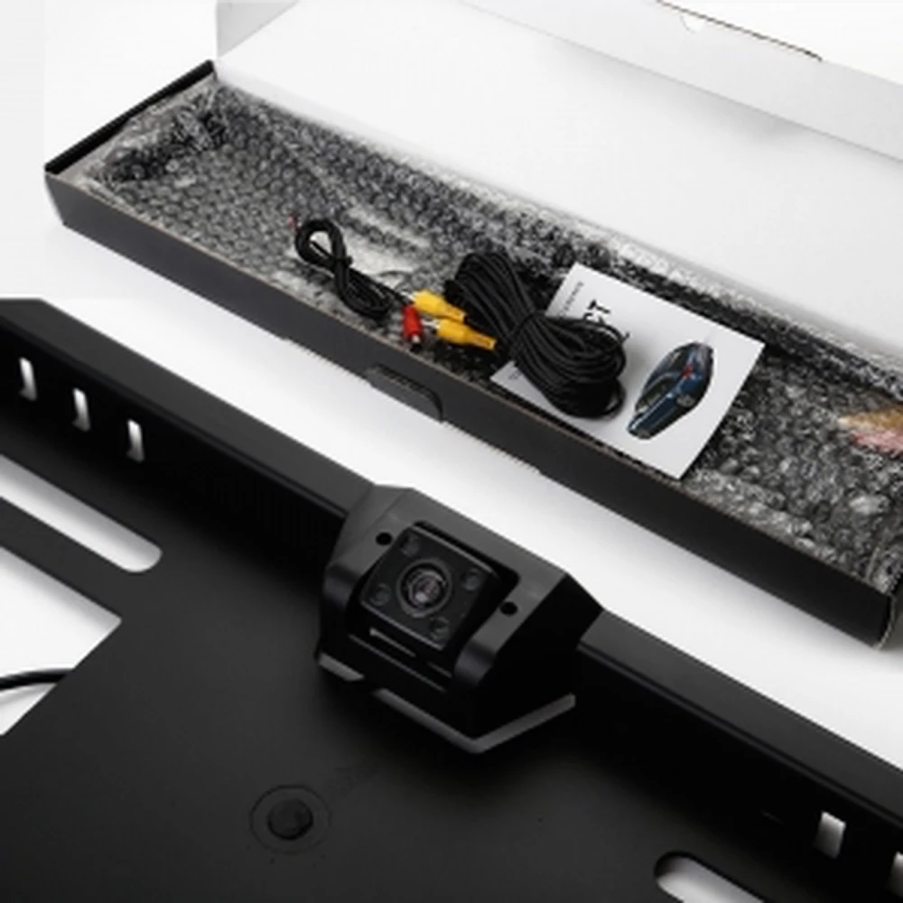 E315 4LED cadre de plaque avec caméra de recul nuit pour voiture