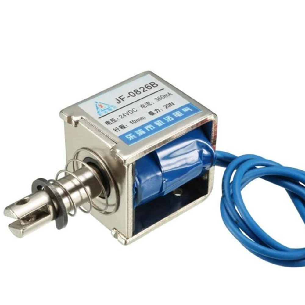 Solénoïde linéaire 24V JF-0826B avec retour par ressort