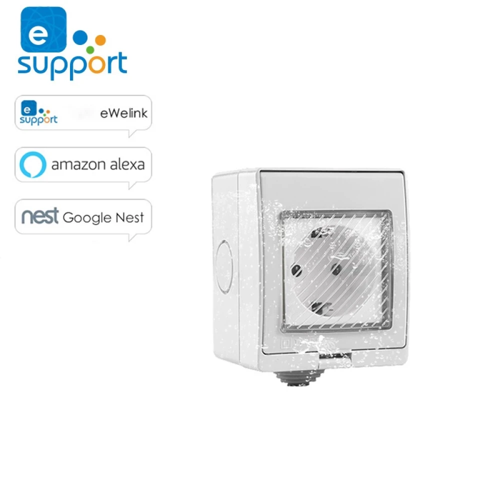 Detalle del enchufe Sonoff compatible Alexa y Google Home