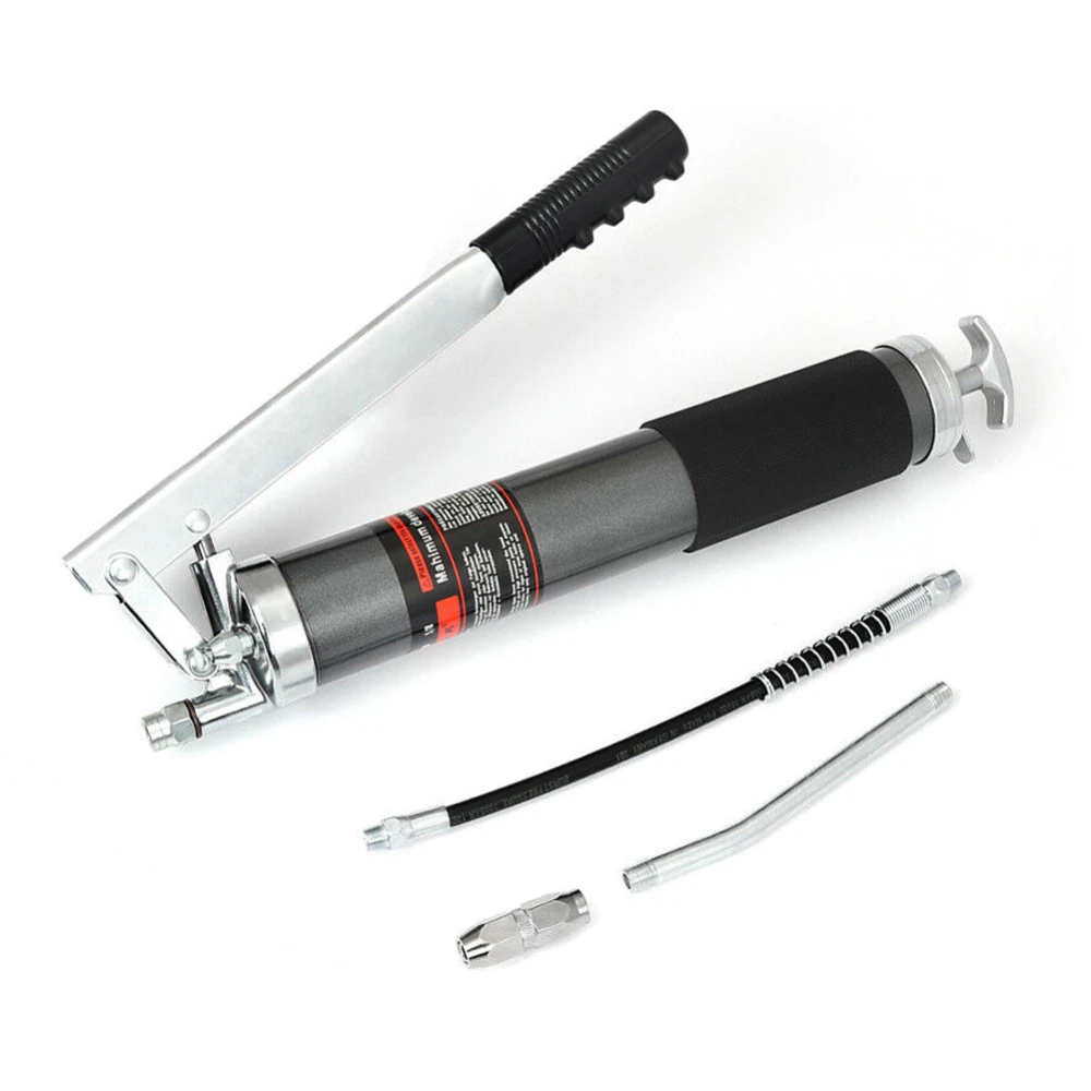 Pistolet à graisse manuel 600ml avec pompe à graisse et flexible haute pression