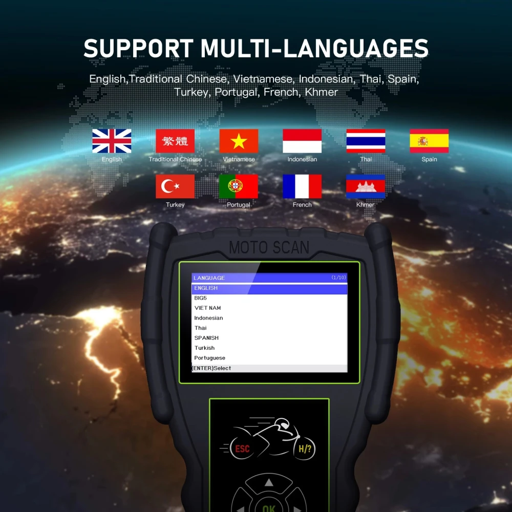 Valise diagnostic moto OBD JDiag M100 Pro pour KTM Honda Yamaha Kawasaki BMW