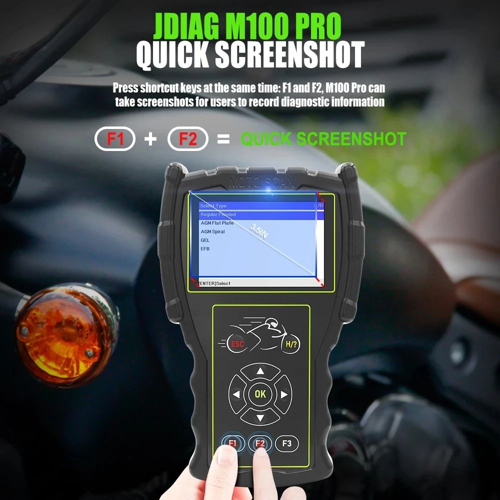 Valise diagnostic moto OBD JDiag M100 Pro pour KTM Honda Yamaha Kawasaki BMW