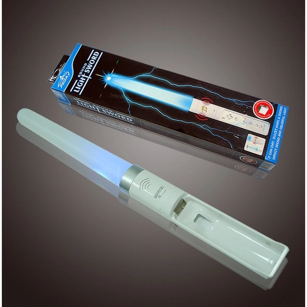 Sabre laser bleu Wii avec son pour manette compatible Wiimotion Plus