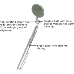 Miroir d'inspection télescopique rotatif 360° jusqu'à 50 cm