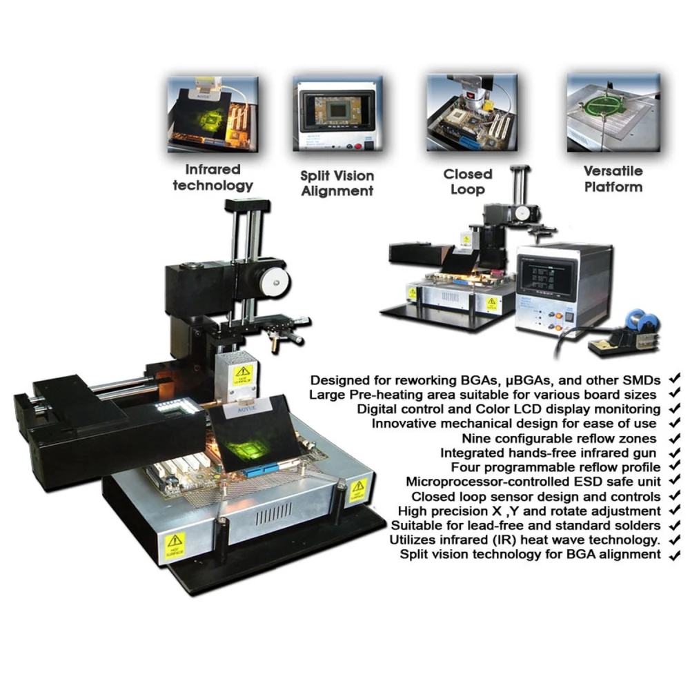 Station de soudage infrarouge Aoyue BGA 9001 (sur commande)