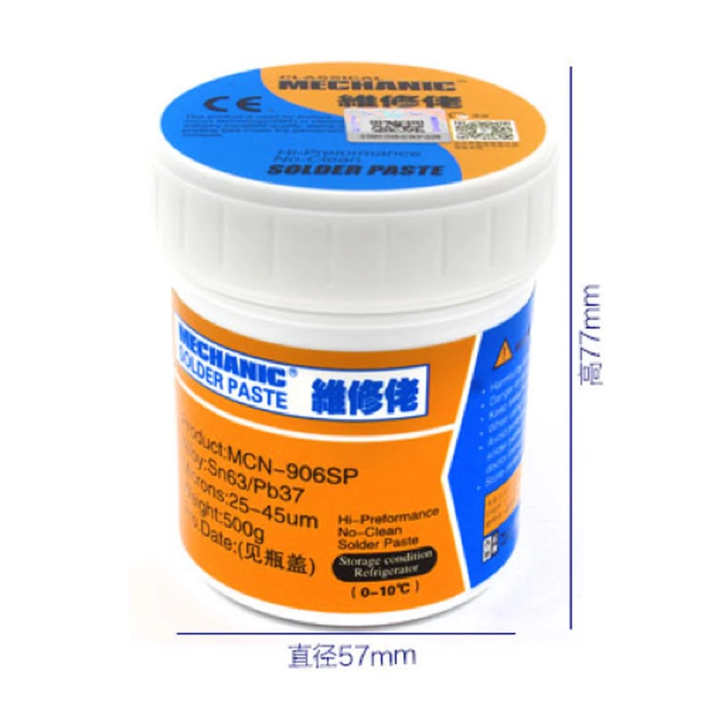 Pâte à souder Mechanic MCN-906SP Sn63/Pb37 (10CC - 500GR)