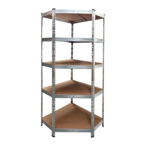 HoldPeak Étagère métallique d’angle 180x70x40 cm avec 5 étagères réglables