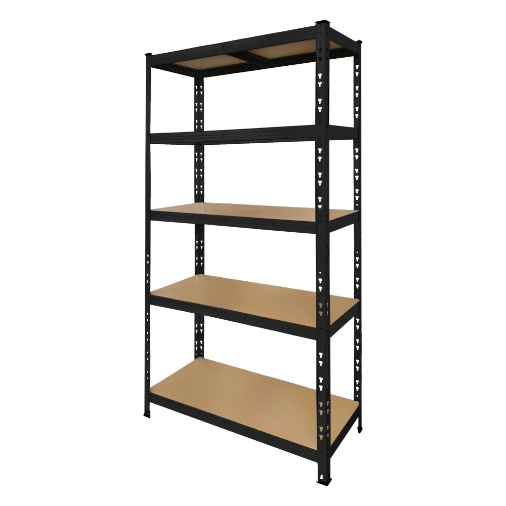 Étagère métallique noire 180x90x40 cm avec 5 étagères