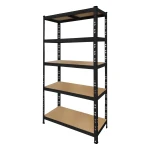 Étagère métallique noire 180x90x40 cm avec 5 étagères