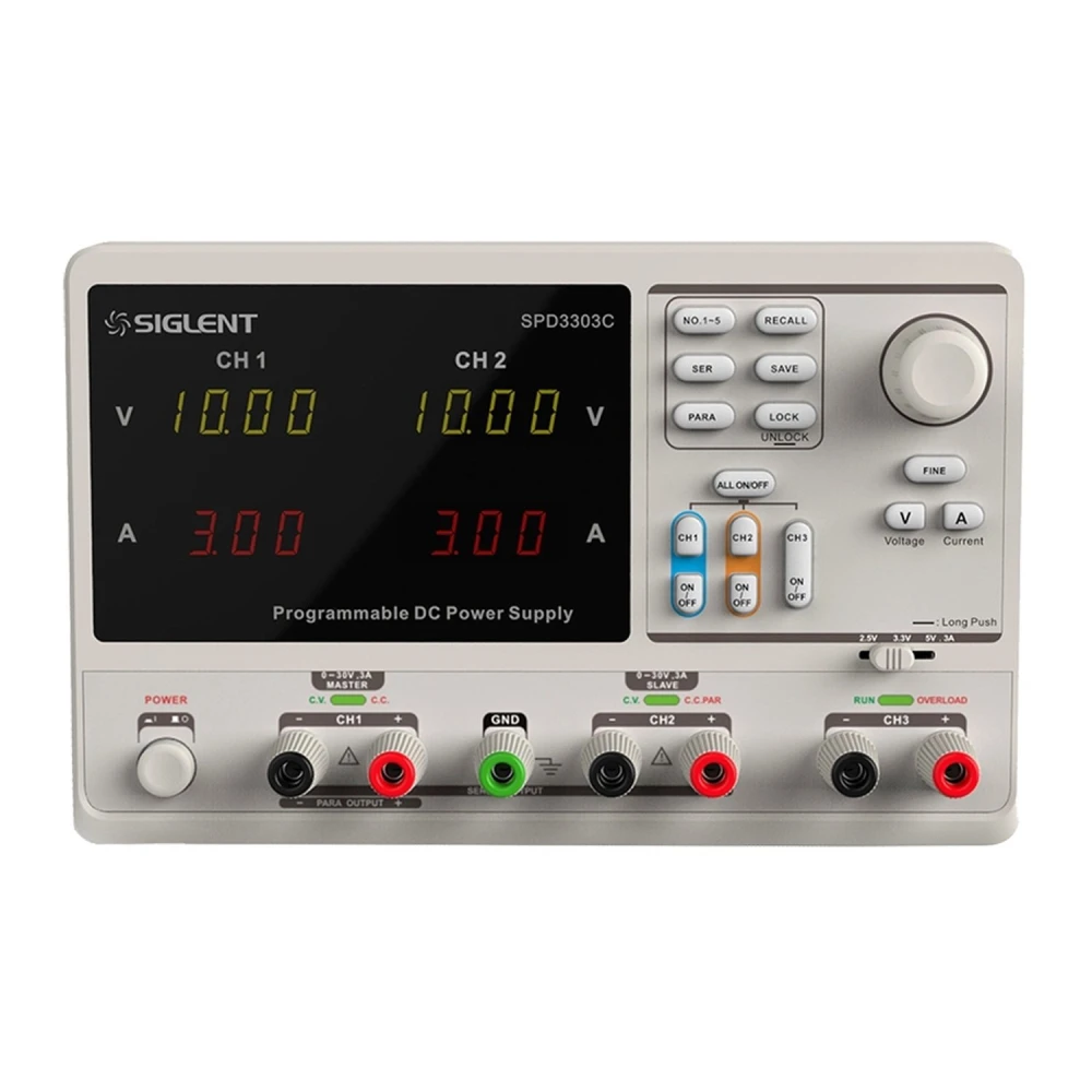 Alimentation de laboratoire Siglent SPD3303C 0-30V à 3 sorties programmables et connexion PC