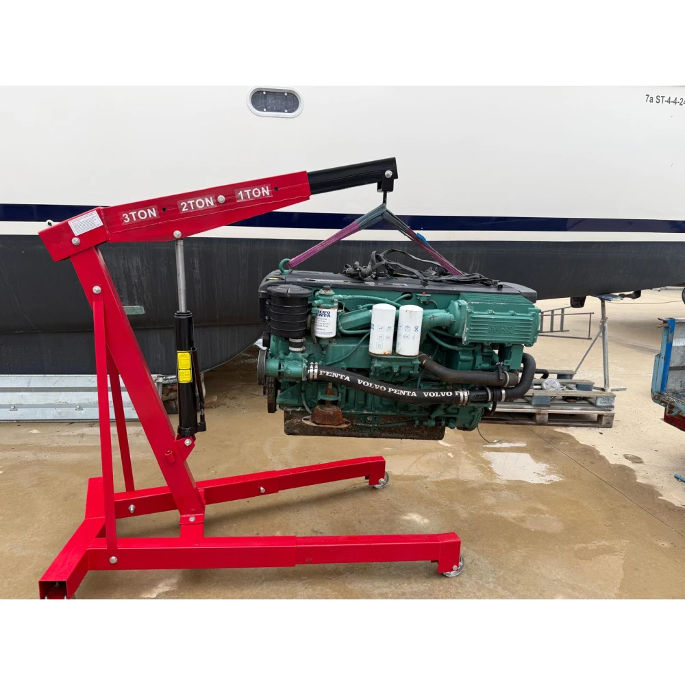 Grue d’atelier hydraulique 3 tonnes pour levage de moteurs et machines lourdes