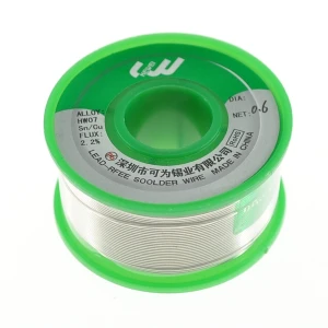 Fil à souder sans plomb 0.6 mm Sn99 Ag0.3 Cu0.7 en bobine de 100 g
