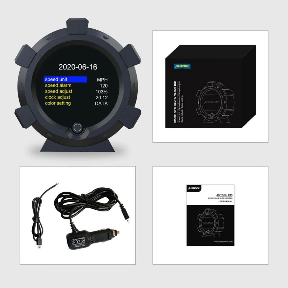 Inclinomètre multifonction Autool X95 avec GPS
