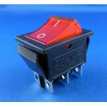Interrupteur à bascule rouge avec néon 6 broches KCD4 de satkit