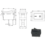 Interruptor Basculante XL601 Negro instalado en panel electrónico