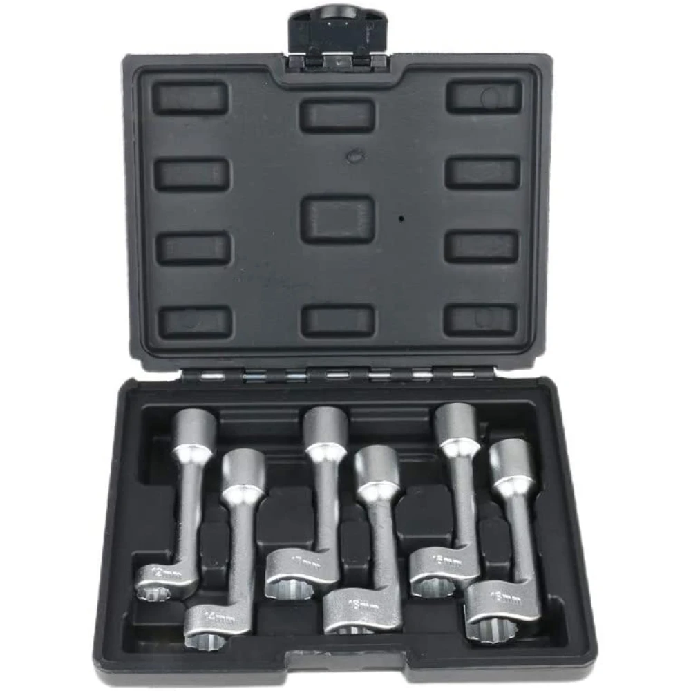 Jeu de 6 douilles ouvertes pour injecteurs de carburant 12,14,16,17,18,19 mm