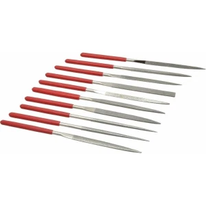 Jeu de 10 mini limes fines 140x3mm pour la précision en électronique