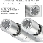 Juego de llaves de vaso para bujía magnética universal y flexible 14 mm y 16 mm