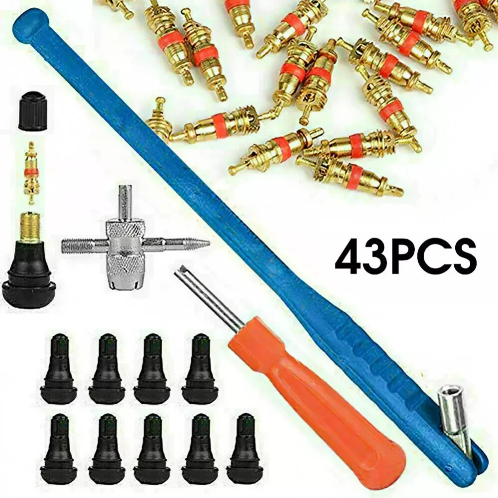 Kit outils réparation pneus extraction valves TSX TOOL 43 pièces