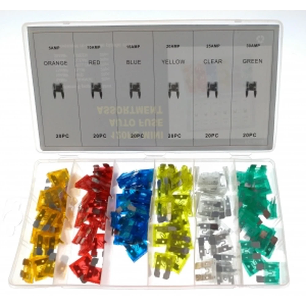 Kit mini fusibles voiture moto 120 pièces 5A 10A 15A 20A 25A 30A TSX TOOL