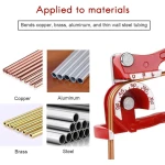 Kit d’évasement et cintreuse de tubes 45 degrés pour cuivre, acier inoxydable et aluminium