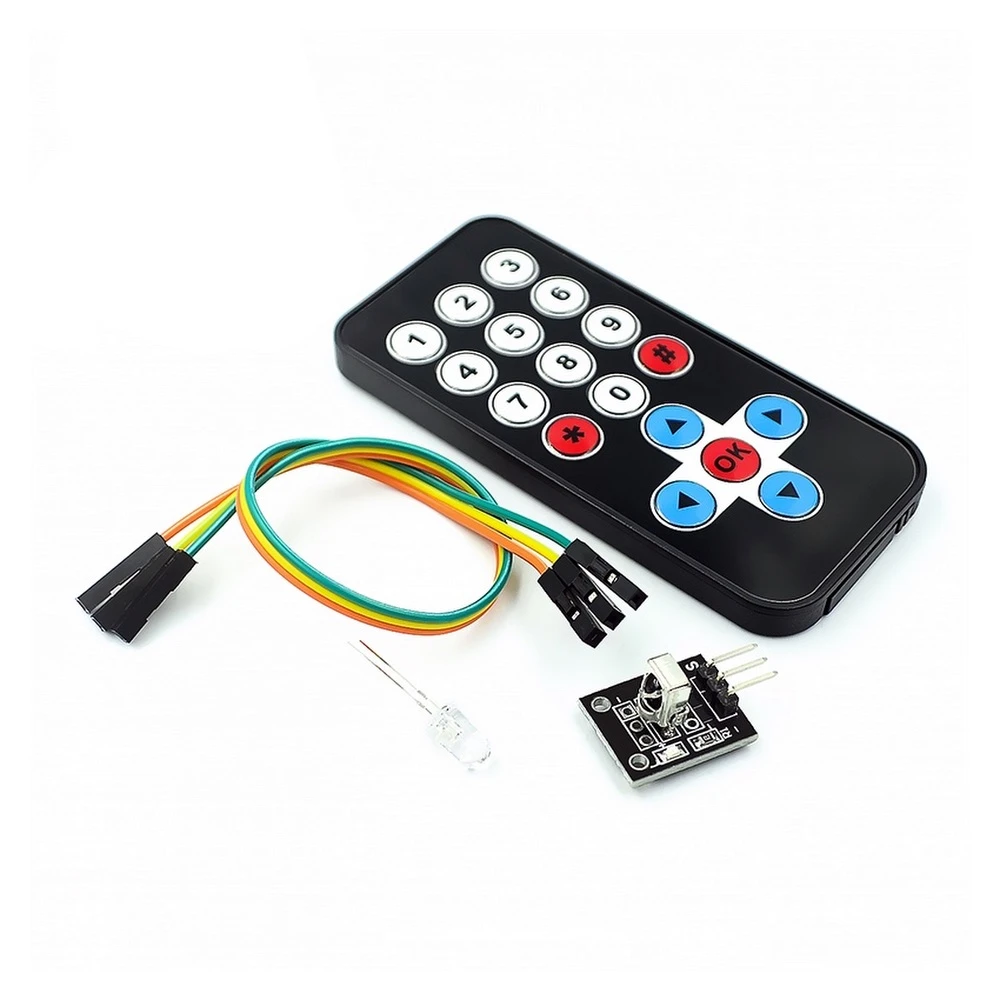 Kit télécommande infrarouge pour Arduino avec capteur IR 38kHz et télécommande ultra-fine
