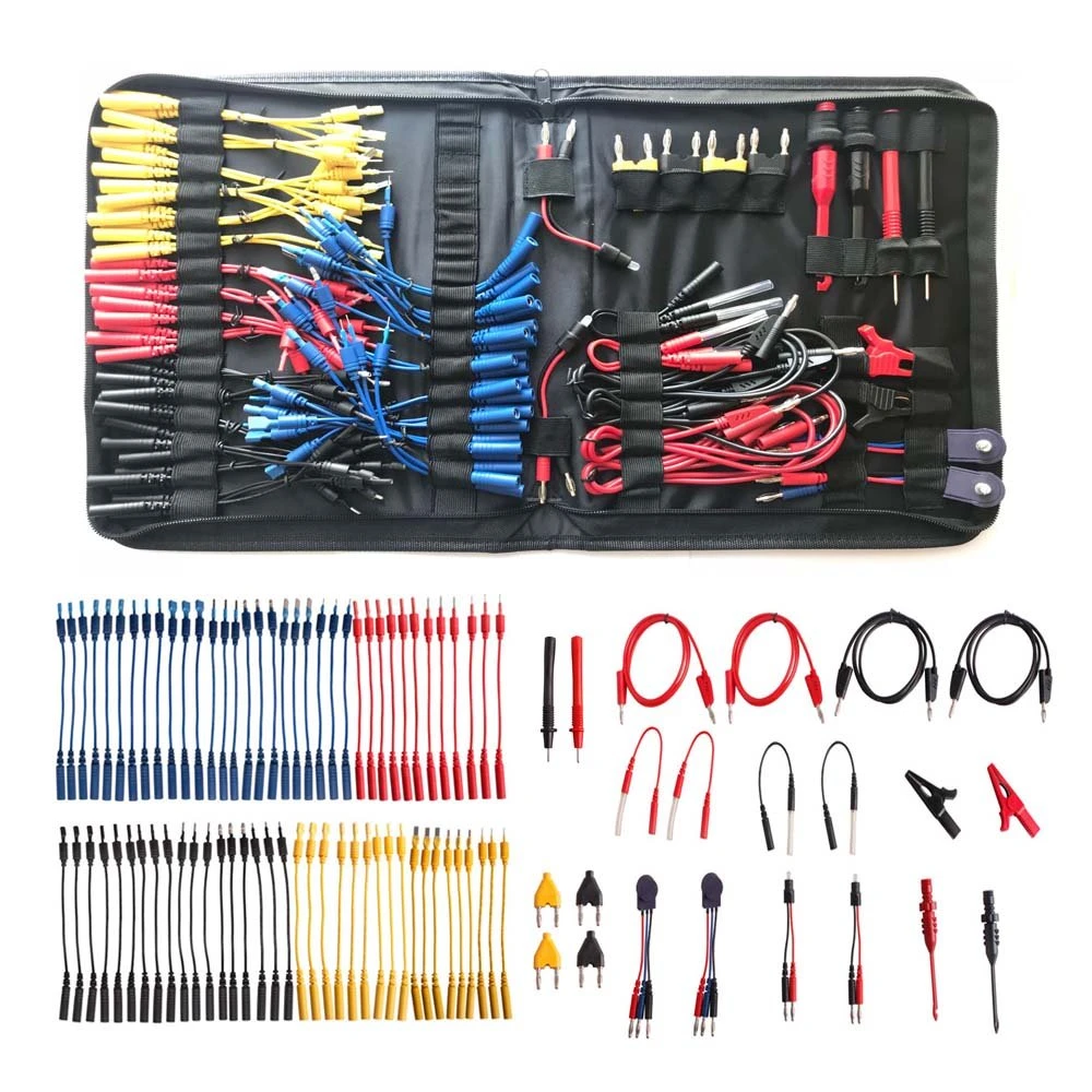 Vista general del kit de cables para pruebas de circuitos de automoción MST