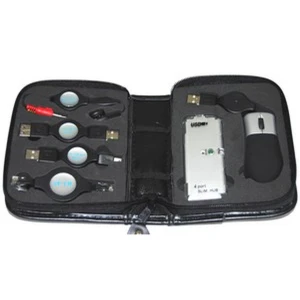 Kit de voyage USB avec souris et hub USB 4 ports pour portable