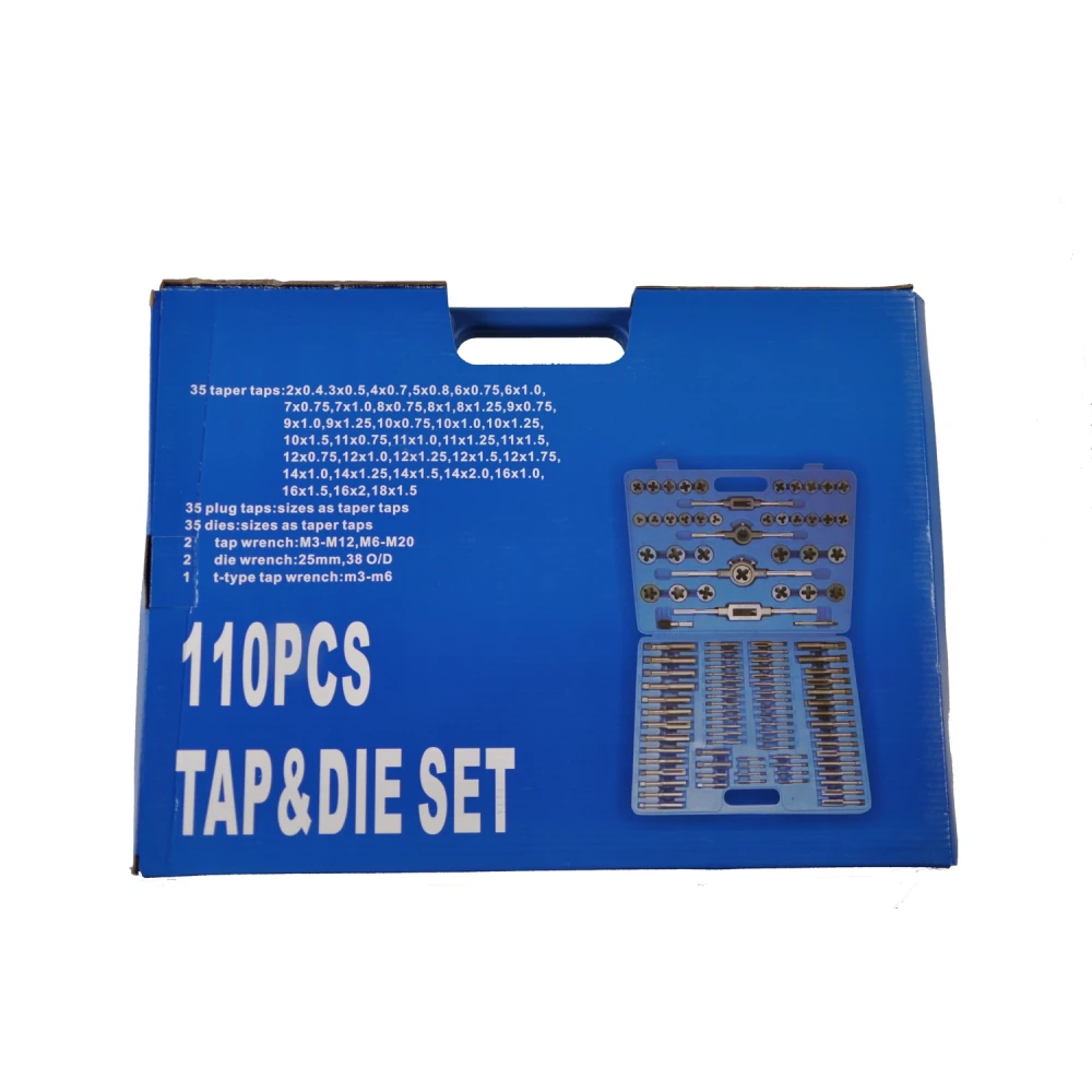 Kit tarauds et filières métriques 110 pièces TSX TOOL - Jeu professionnel