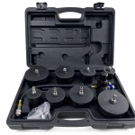 Kit Testeur de Fuites Turbocompresseur 9 Pièces avec Manomètre Test Pression Turbo