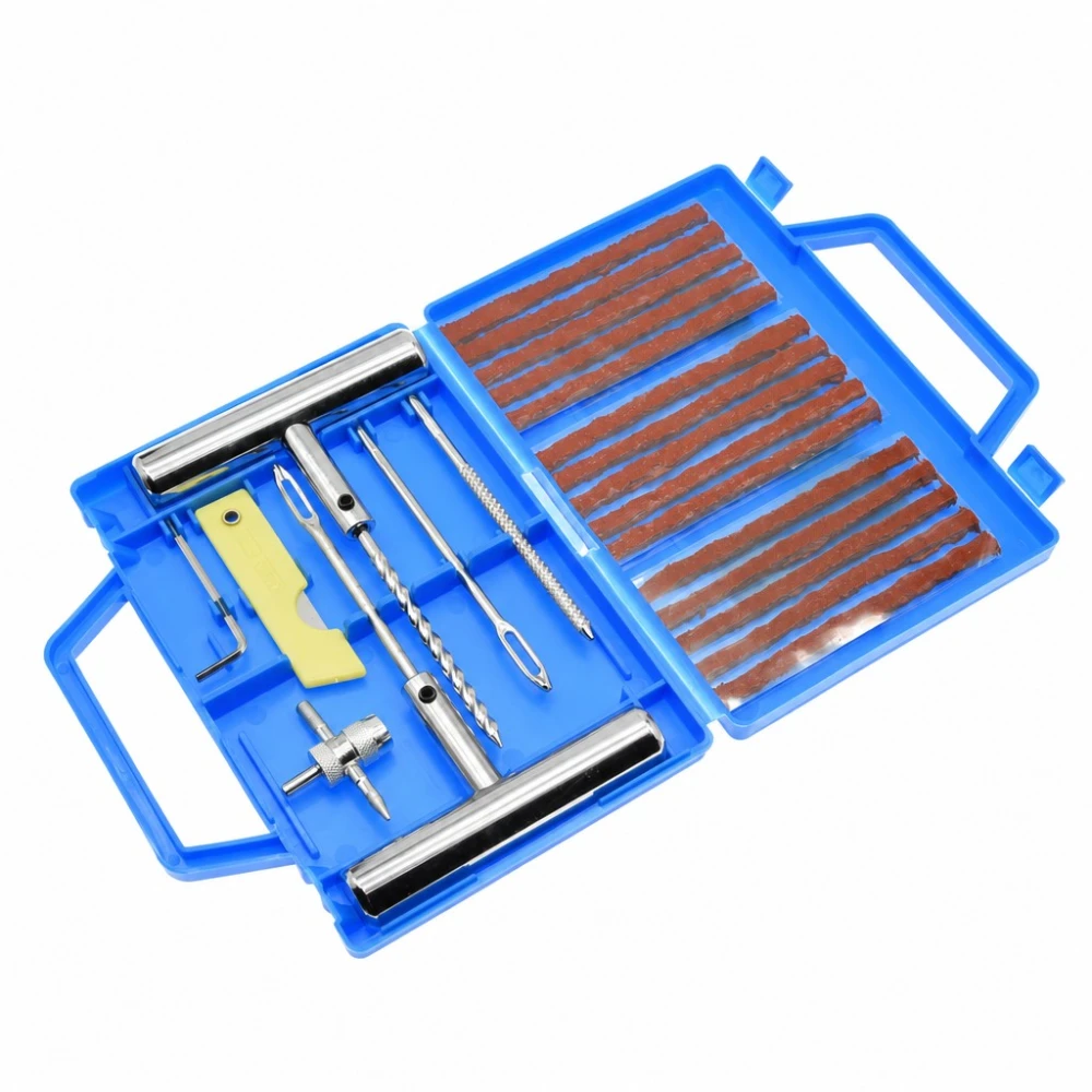 Kit Réparation Crevaisons Pneus 23 Pièces Voiture Moto Mèches Poinçon